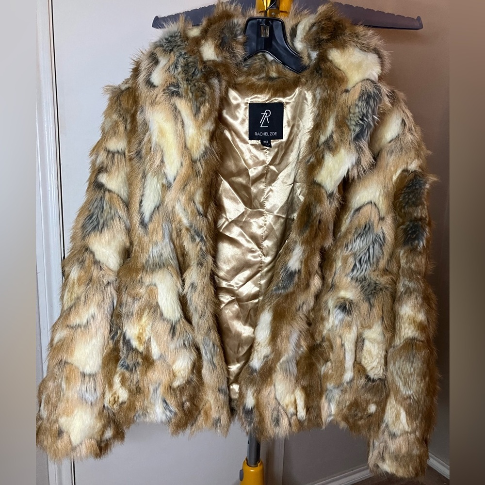 Rachel Zoe Women’s XXS Fur Coat - Picture 2 of 12